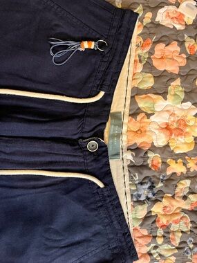 Zara Men Navy Blue Drawstring Trim Pants